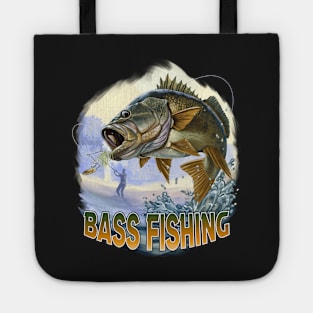 Bass Fisherman Fishing Gift USA Fisherman Christmas Gift Tote