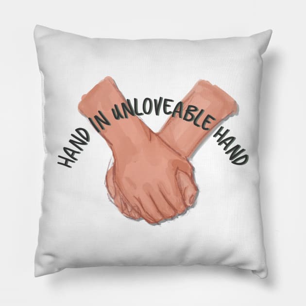 Hand In Unloveable Hand quote - No Children by The Mountain Goats Pillow by mol842