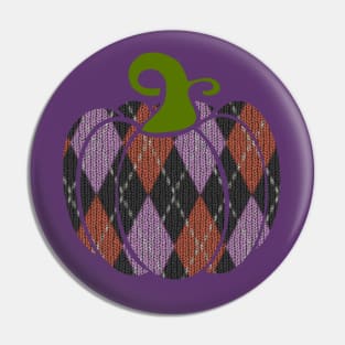 Argyle Pumpkin Pin