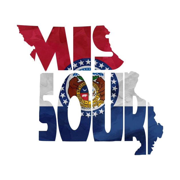 Missouri Typo Map by inspirowl