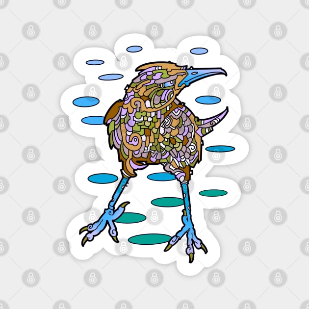 Grumpy army colored bird Magnet by weilertsen