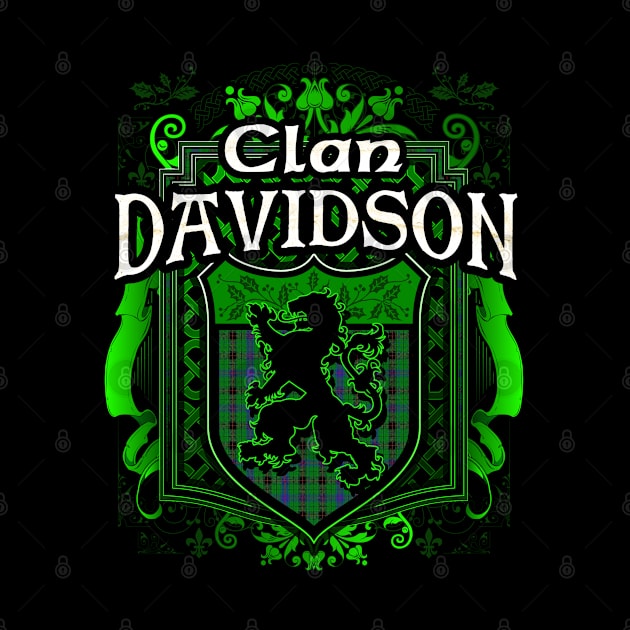 Clan Davidson Tartan Lion by Celtic Folk