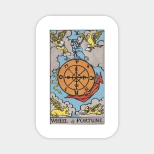 Wheel of Fortune, Raider Waite Tarot, Divination Tarot Magnet