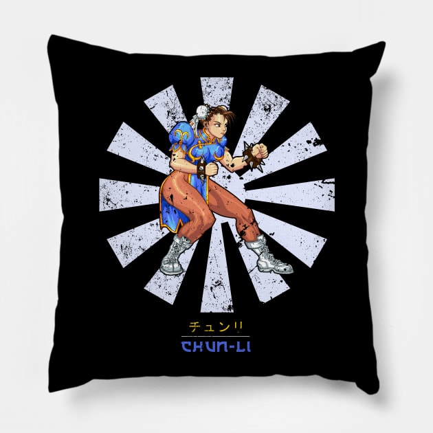 Street Fighter Chun Li Retro Japanese Pillow by Nova5