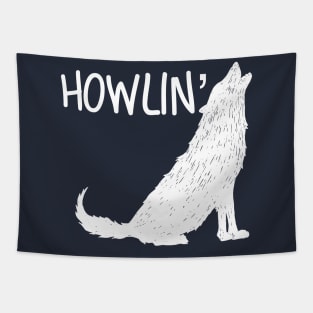 Howling, Dog T-Shirt, Wildlife T-Shirt, Wolf T-shirt, Animal T-Shirt, Mountain T-shirt, Outback Tapestry