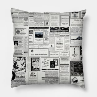 Collage Of Vintage Advertising Pillow