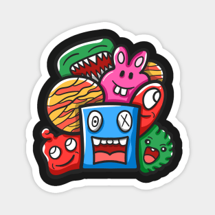 Monster Character Doodle Art Magnet