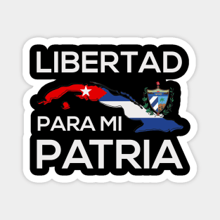 Libertad Para Mi Patria Cuban Map, Flag & Emblem Magnet