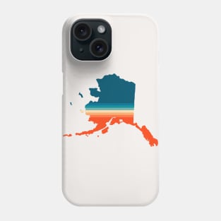 Alaska State Retro Map Phone Case