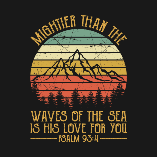 Vintage Christian Mightier Than The Waves Of The Sea Is His Love For You T-Shirt