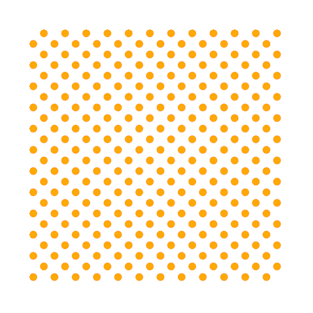 Orange Polka Dots Pattern on White Background T-Shirt