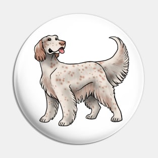 Dog - English Setter - Orange Belton Pin