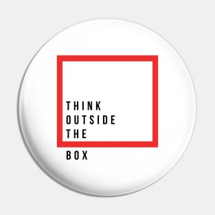 think outside the box red Pin