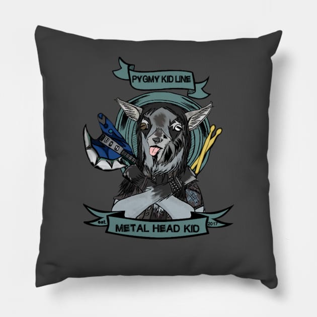 Metal Head Kid Pillow by zenmode