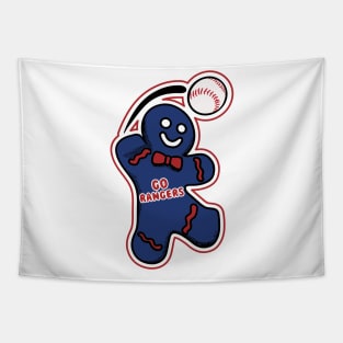 Texas Rangers Gingerbread Man Tapestry