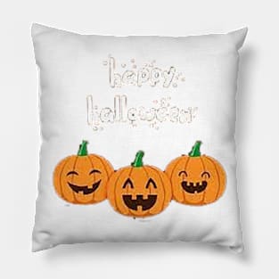 Happy Halloween Pumpkin  T-Shirt Halloween Tee Shirt Classic Halloween Shirt Pillow