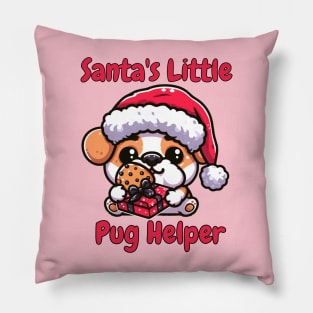 Merry Pugmas Funny Christmas Santa Pug Owner Pillow