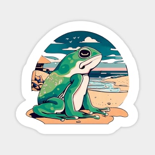 Frog at the beach Magnet