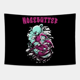 Nosebutter, nose butter, snowboarding, snow holiday sticker Tapestry