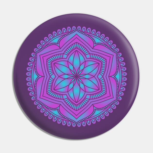 Decorative Floral Purple Pin by Shop Ovov