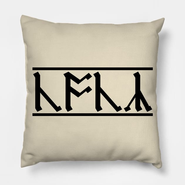 Rude Runes - Anglo-Saxon curse (8) Pillow by NewAmusements