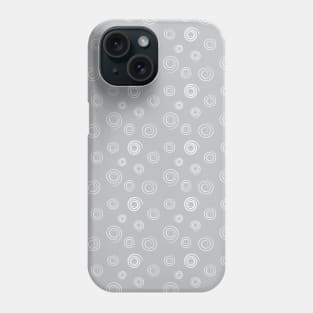 White doodles on grey Phone Case