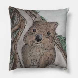 Curious Wombat Pillow