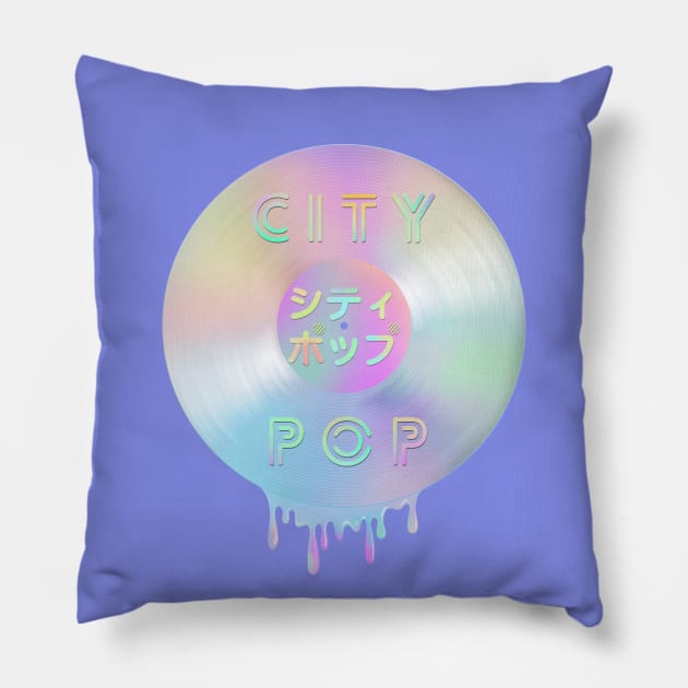 City Pop Hologram Pillow by Dashu