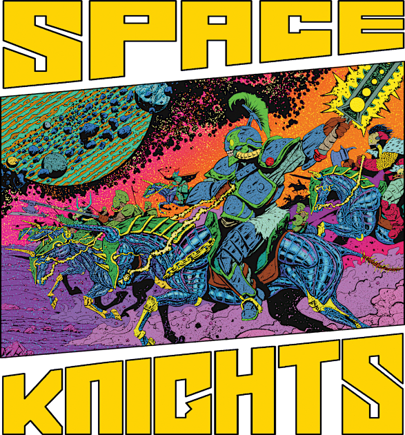 Ride 'em Space Knight! Kids T-Shirt by CosmicLion