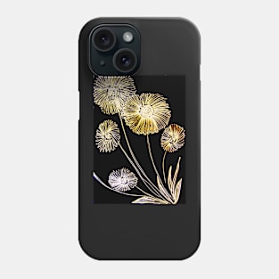 BLACK GOLD GERBERA Phone Case