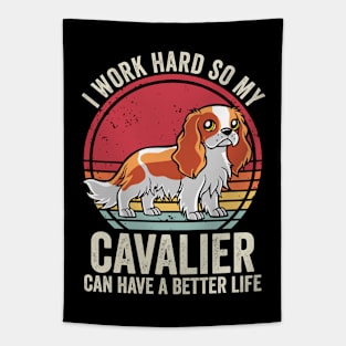 Funny Cavalier King Charles Spaniel Dog Quotes Tapestry