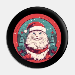 Manx Cat Xmas, Love Cats Pin