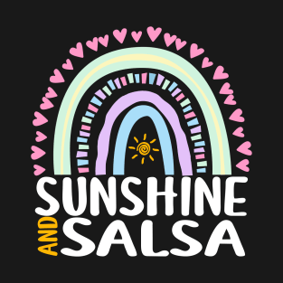 Sunshine and Salsa Cute Rainbow Gift for Womens Kids Girls T-Shirt
