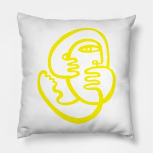 Think Back Yellow Pillow