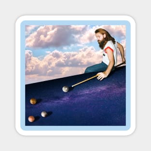 Jesus playing Pool Magnet