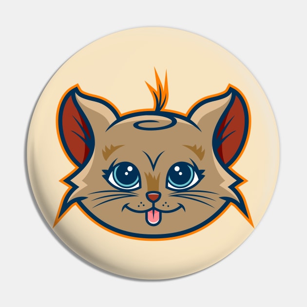 Baige Kitty Kat Pin by kylewright