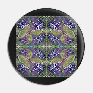 green and purple butterfly with swirly pattern Pin