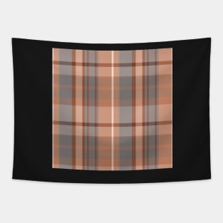 Light Academia Aesthetic Conall 2 Hand Drawn Textured Plaid Pattern Tapestry