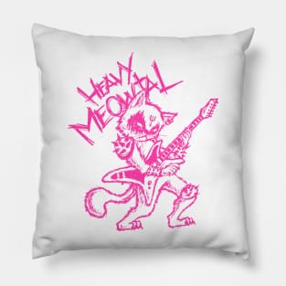 Heavy Metal Cats Gift Clothing Guitar Playing Cat Gothic Pillow