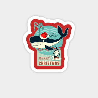Santa Claus and the Whale.... Magnet