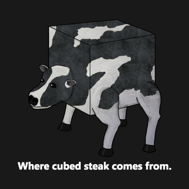 Cubed Steak (Dark version) by BadPuns