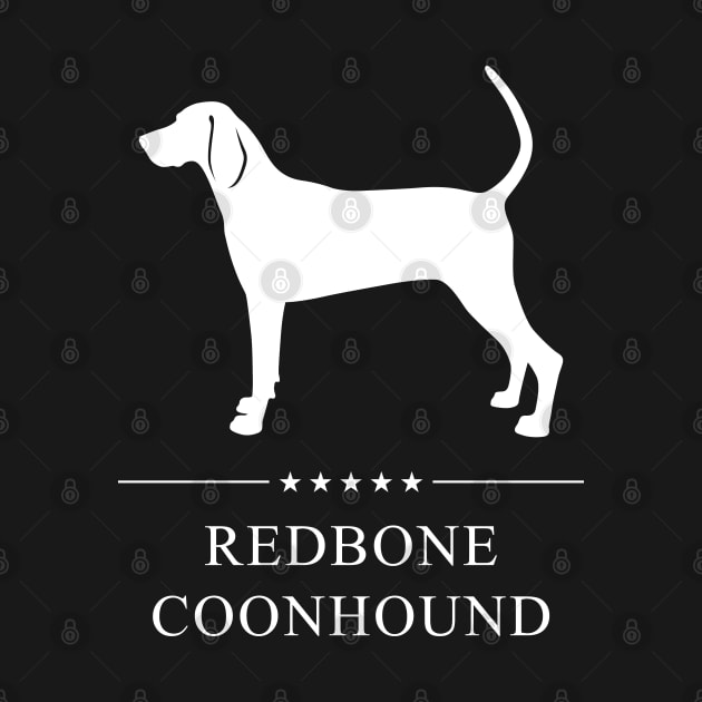 Redbone Coonhound Dog White Silhouette by millersye