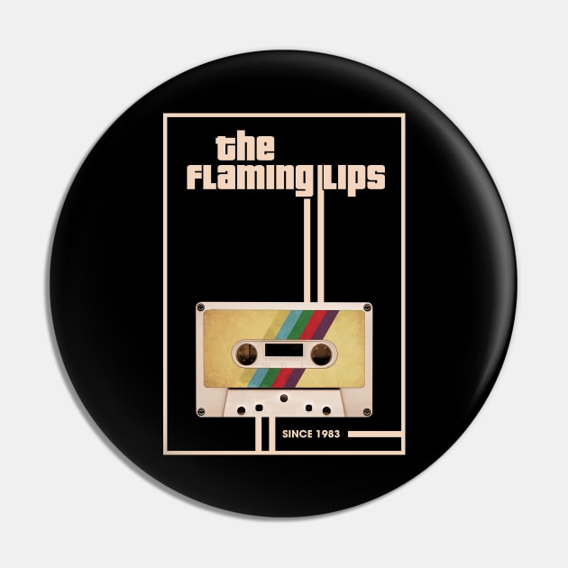 The Flaming Lips Music Retro Cassette Tape Pin by Computer Science