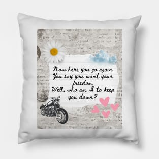 Dreams Fleetwood Mac Lyrics Design Pillow