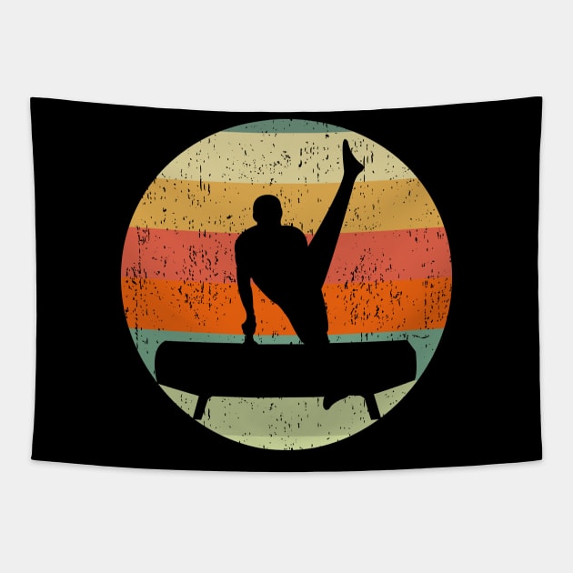 Mens Gymnastics Male Gymnast Sunset Tapestry by epiclovedesigns