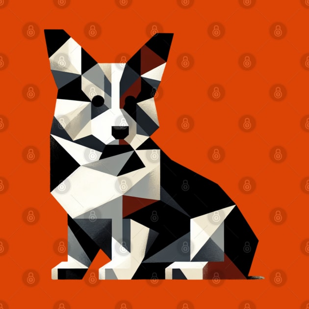 Abstract Design Tricolor Corgi by Zelda