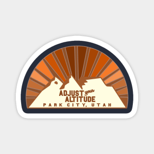 Adjust Your Altitude Park City, Utah Golden Sunrays Magnet