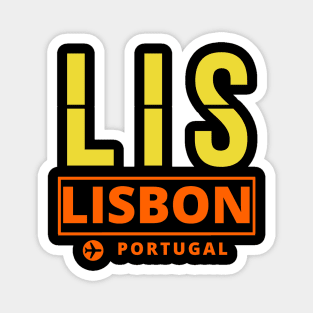 LIS - Lisbon airport code Magnet