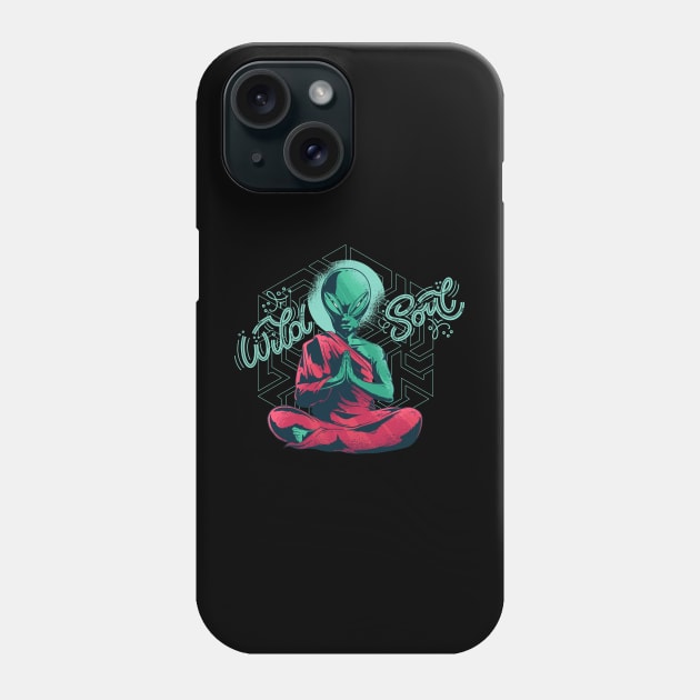 Meditate Alien Phone Case by ArtRoute02