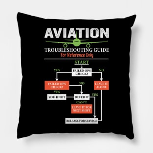 Airplane Pilot, Funny Pilot & Aviation Troubleshooting Guide Pillow